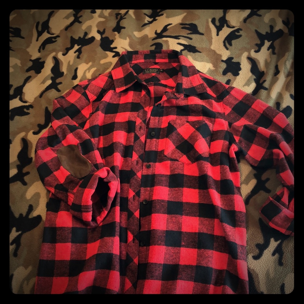 Buffalo plaid flannel shirt